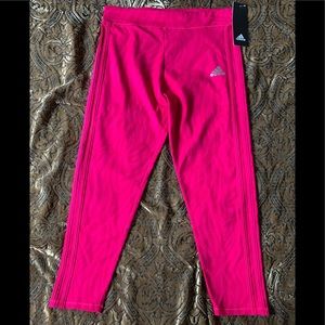 Girl’s Pink Adidas Leggings 12-14 Large New/Tag